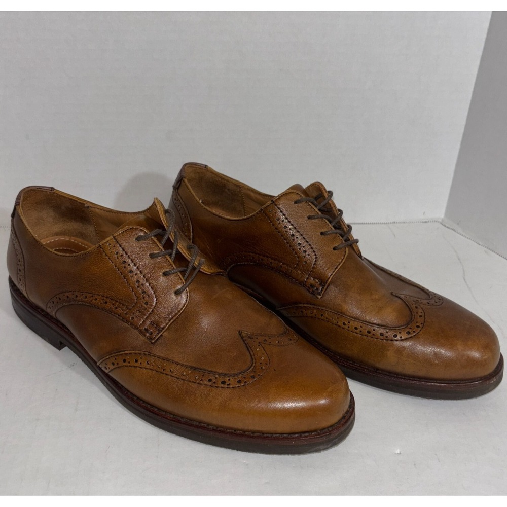 TB Phelps‎ Bixby Sheepskin Wingtip Pecan Men's 9